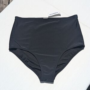 Black, Old Navy, high waisted swim bottoms